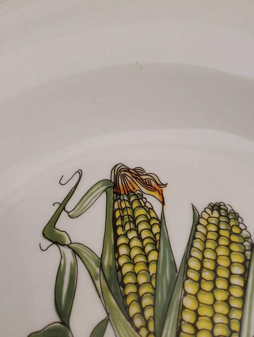 BIA Cordon Bleu Veggie Scalloped Porcelain Soup Dish Corn on Cob